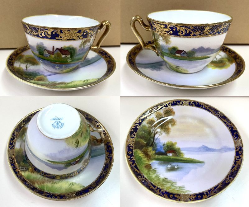 食器3【美品】オールドノリタケ 白鳥 キャビネットカップ 食器3【美品】オールドノリタケ 白鳥 キャビネットカップ