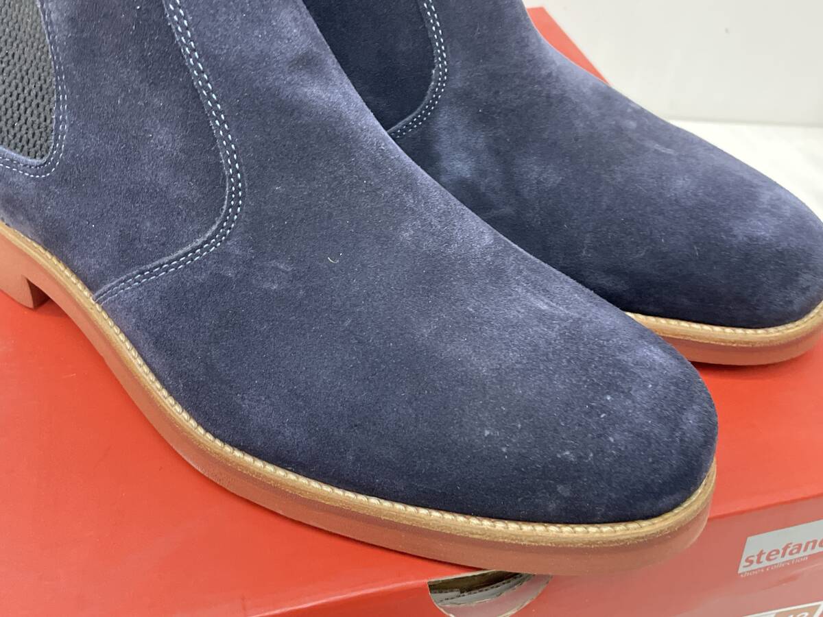 【G-12-R11】 stefanorossi ステファノロッシ サイドゴア スェード 未使用_画像4