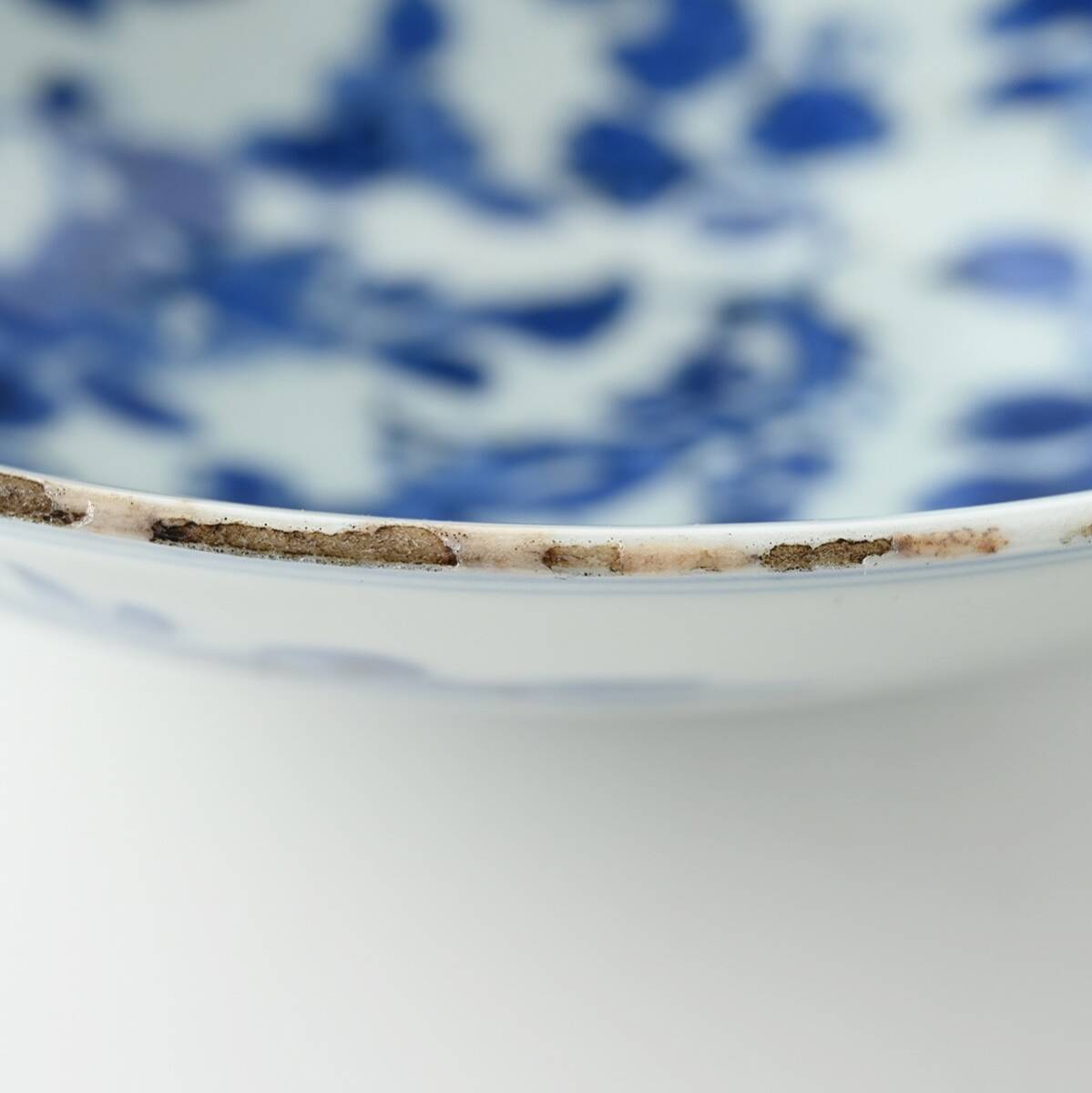 古染付 芙蓉菊梅花文 六寸鉢 直径約185mm 高さ約60mm 唐物 中国