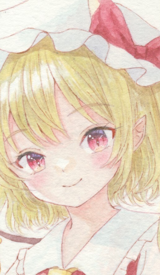 手描きイラスト/東方/フランドール・レミリア/変形サイズ(栞 手描きイラスト/東方/フランドール・レミリア/変形サイズ(栞