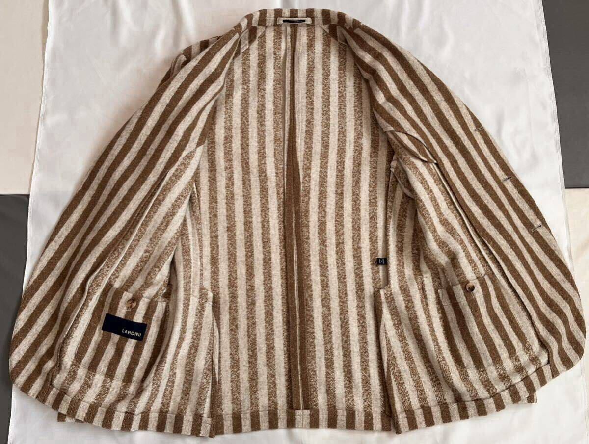 希少52サイズ●LARDINI テーラードジャケット　ブートニエール　ブラウン系 希少52サイズ○LARDINI テーラードジャケットブートニエール