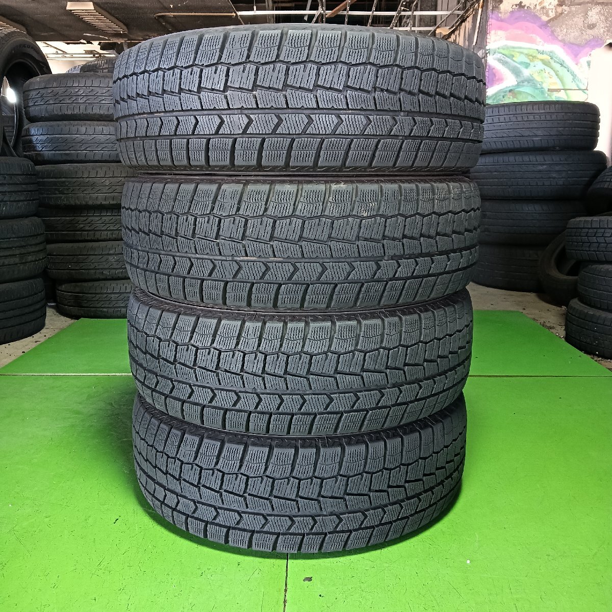 T3-20-3●【送料無料！4本セット】195/65R15 91Q DUNLOP WINTERMAXX WM02 2021年制/山あり/冬タイヤ/適格請求書発行可能
