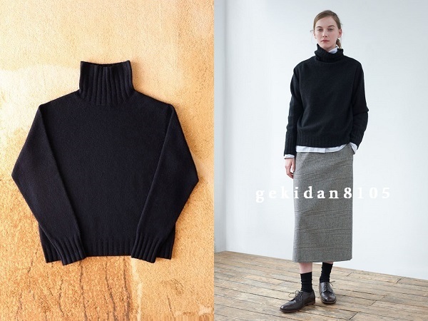 定価3.9万 2022 マーガレットハウエル ウールカシミヤ ロールネックニット 定価3.9万 2022 マーガレットハウエル ウールカシミヤ ロール