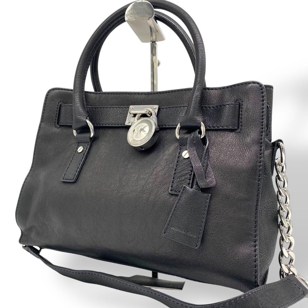 美品 マイケルコース ハミルトン トートバッグ ショルダー 2way ブラック