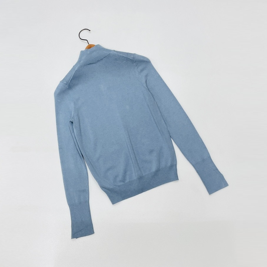ZARA /S/ ライトブルー ハイネック長袖ニットセーター タグ付き トップス レディースカジュアル 大人可愛いナイロン混生地 ストレッチ ザラ_画像10