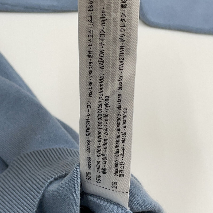 ZARA /S/ ライトブルー ハイネック長袖ニットセーター タグ付き トップス レディースカジュアル 大人可愛いナイロン混生地 ストレッチ ザラ_画像8