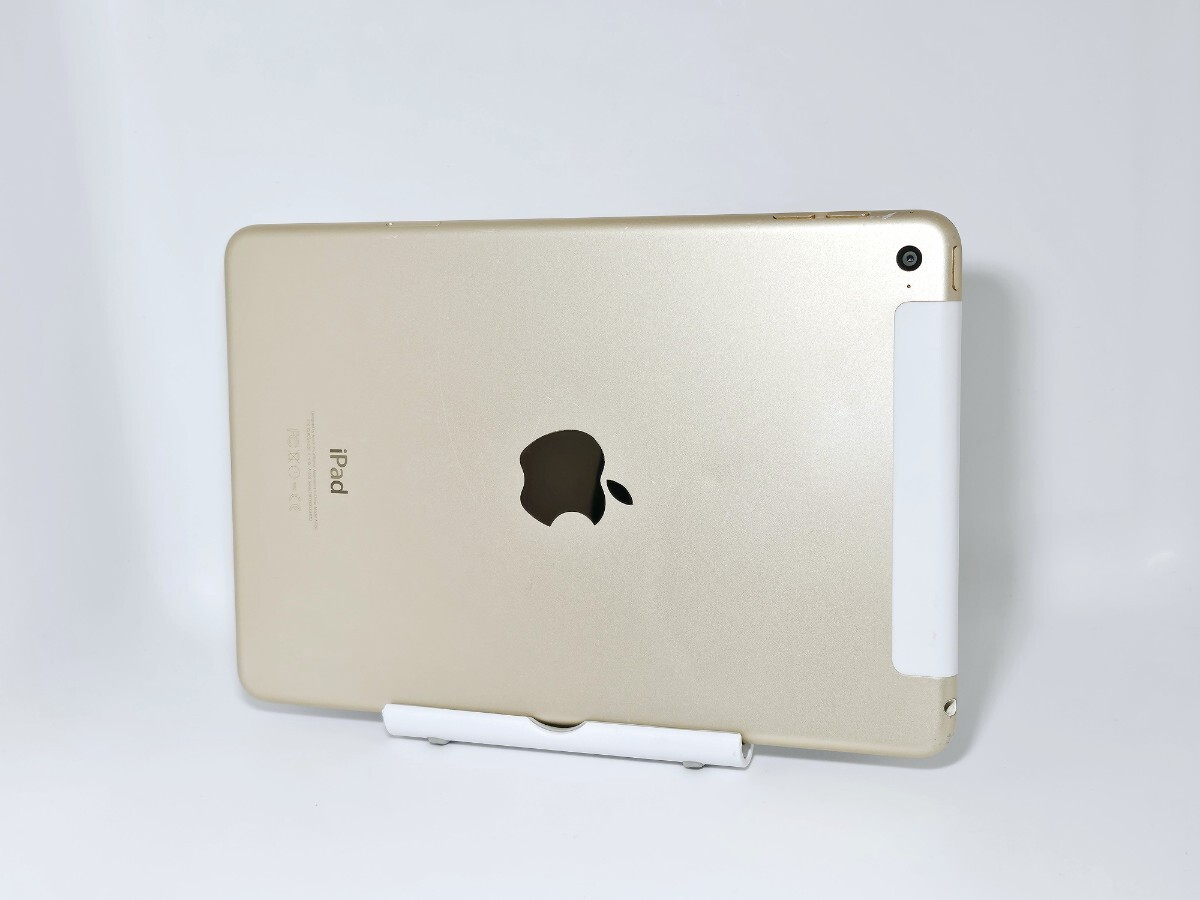 良品☆動作品☆iPad mini 第4世代 128GB Wi-Fi+cellular SIMフリー Apple タブレット SIMロック解除済み ゴールド GOLD 本体