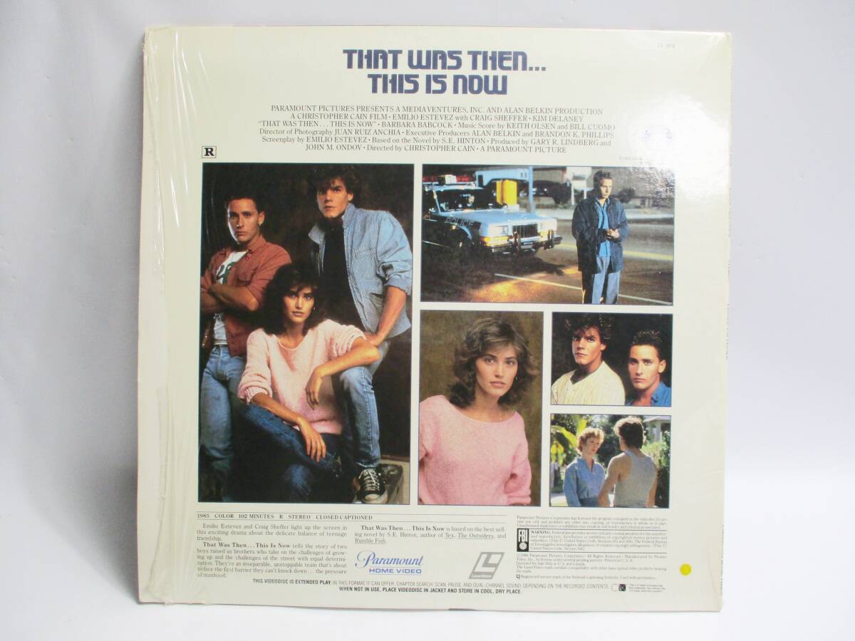 《ジャムルK》 hc0312-79◆ LD レーザーディスク 輸入盤 映畫 洋畫 THAT WAS THEN, THIS IS NOW /BAD 傷だらけの疾走 エミリオエステベス
