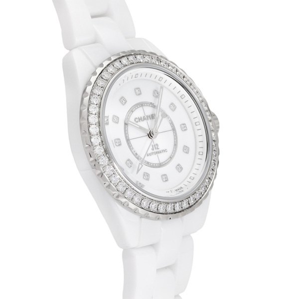 シャネル CHANEL J12 ダイヤモンドベゼル キャリバー 12.2 33MM H10473 ホワイト文字盤 新品 腕時計 レディース