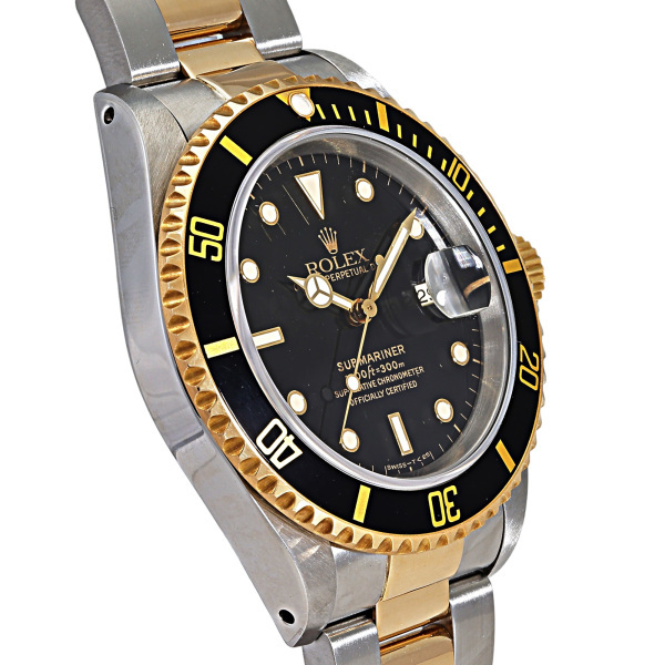 ロレックス ROLEX サブマリーナー デイト 16613 ブラック文字盤 中古 腕時計 メンズ