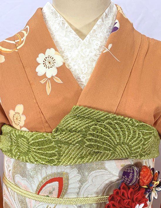 * кимоно March * античный кимоно кимоно с длинными рукавами ... букет документ retro современный Taisho роман Showa Retro мир .MIX Junior тоже * состояние хороший 503aa20