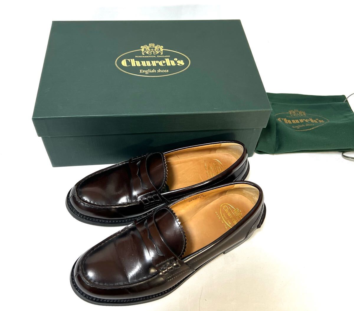 美品　church's チャーチ ローファー　レディース　22.5cm 23cm EU36　ブラウン　靴