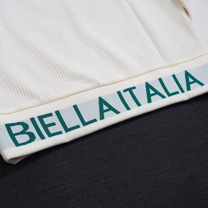 R743 新品 FILA GOLF フィラ ゴルフ モックネック 長袖 シャツ ワッフル生地 ゴルフウエア オフホワイト LL_画像7