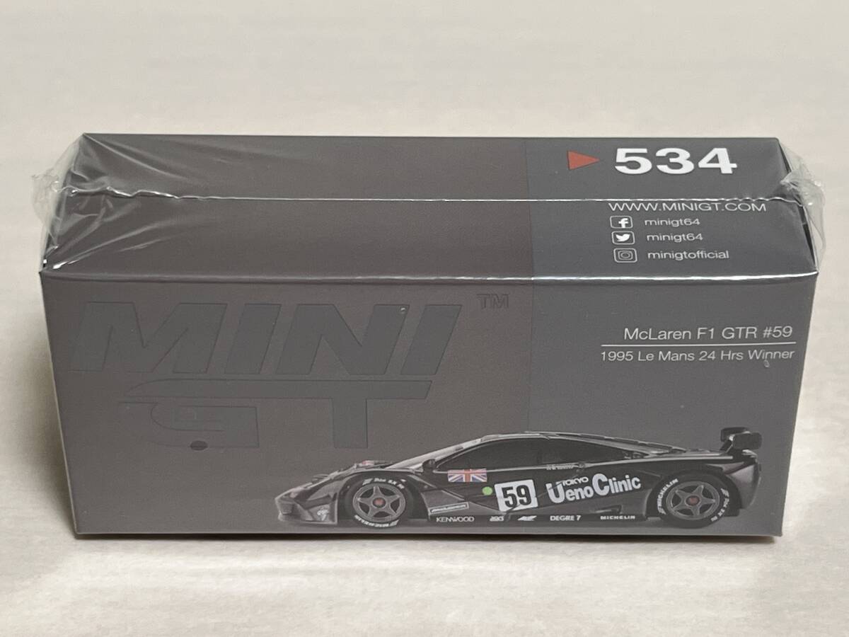 MINI GT 1/64 MGT00534-L マクラーレン F1 GTR ルマン24時間 1995 優勝車 #59 J.J.Lehto Y.Dalmas M.Sekiya　トゥルースケール ミニGT 534