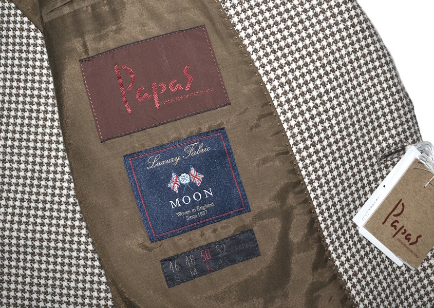 【新品】春から 定価126,500円 PAPAS パパス×MOON社リネン＆シルク 高級(jí)セットアップスーツ 50（Lサイズ）國(guó)內(nèi)正規(guī) 大人のオシャレ 9519