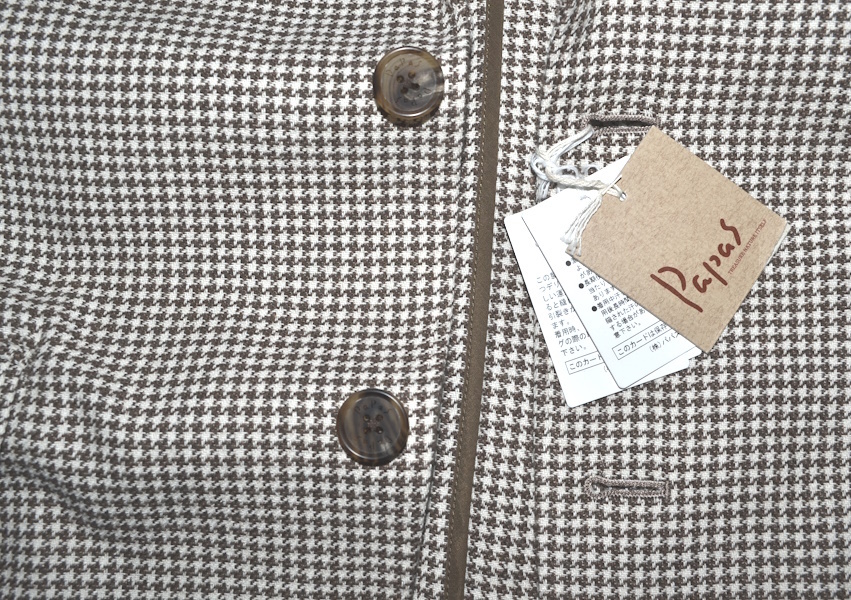 【新品】春から 定価126,500円 PAPAS パパス×MOON社リネン＆シルク 高級(jí)セットアップスーツ 50（Lサイズ）國(guó)內(nèi)正規(guī) 大人のオシャレ 9519