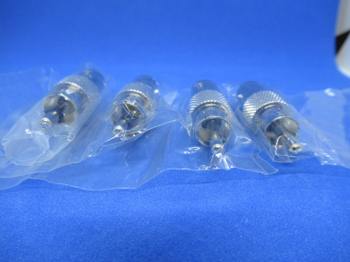 【未使用 長期保管品】変換プラグ 同軸接栓 BNCメス－RCAオス ４個セット（管18）_画像3