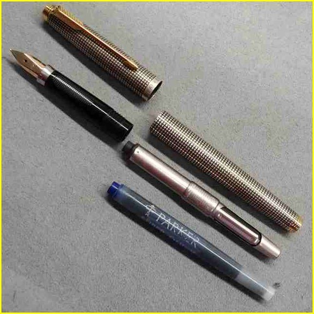 ☆【万年筆/ヴィンテージ】 PARKER パーカー 75 格子柄