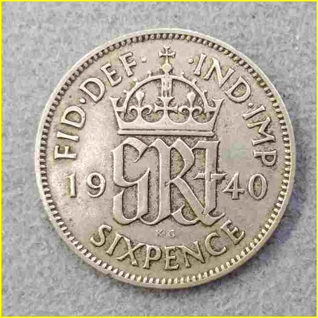 楽天市場】1954年 エリザベス2世 6ペンス 銀貨 前進あるのみ