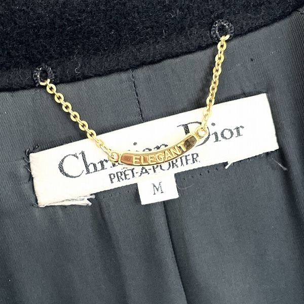 #wnc クリスチャンディオール ChristianDior プレタポルテ PRET A PORTER コート M 黒 ヴィンテージ レディース [932892]