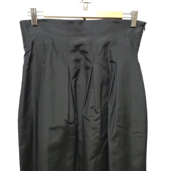 #anc フォクシーブティック FOXEY BOUTIQUE スカート 40 黒 プリーツ シルク レディース [907808]