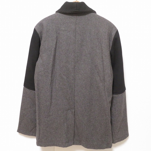 #wnc ブラックバレット バイ ニール バレット BLACKBARRETT by NEIL BARRETT ジャケット XL グレー 黒 ダブル 里起毛 メンズ [935734]