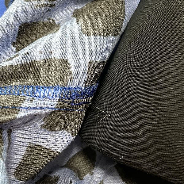 #snc ジュンアシダ junashida ワンピース 7 青 黒 総柄 半袖 小さいサイズ レディース [934448]_画像7