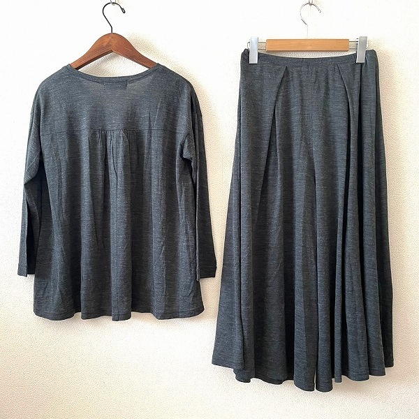 #wnc スローブイエナ SLOBE IENA ツーピース セットアップ グレー Vネック レディース [937023]