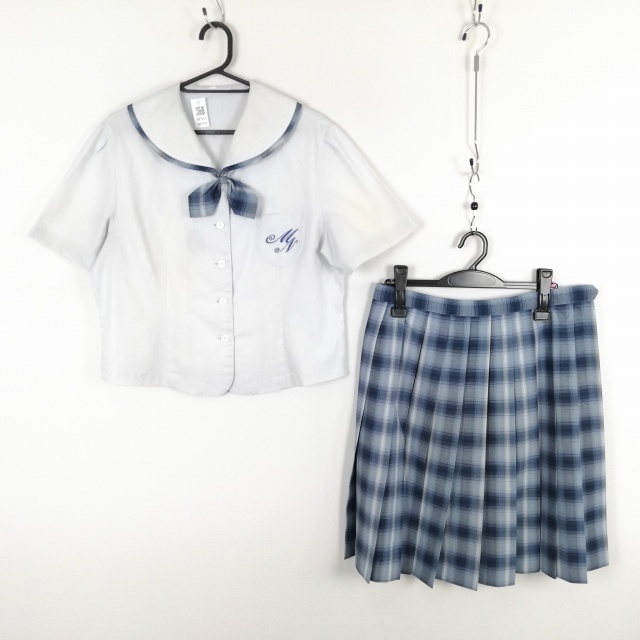 1円 セーラー服 チェックスカート リボン 上下3点セット 指定 LL 1円 セーラー服 チェックスカート リボン 上下3点セット 指定 LL