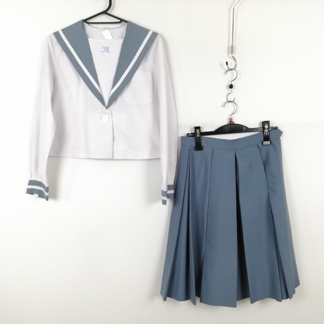 1円 セーラー服 スカート 上下2点セット 160A 中間服 白1本線 1円 セーラー服 スカート 上下2点セット 160A 中間服 白1本線