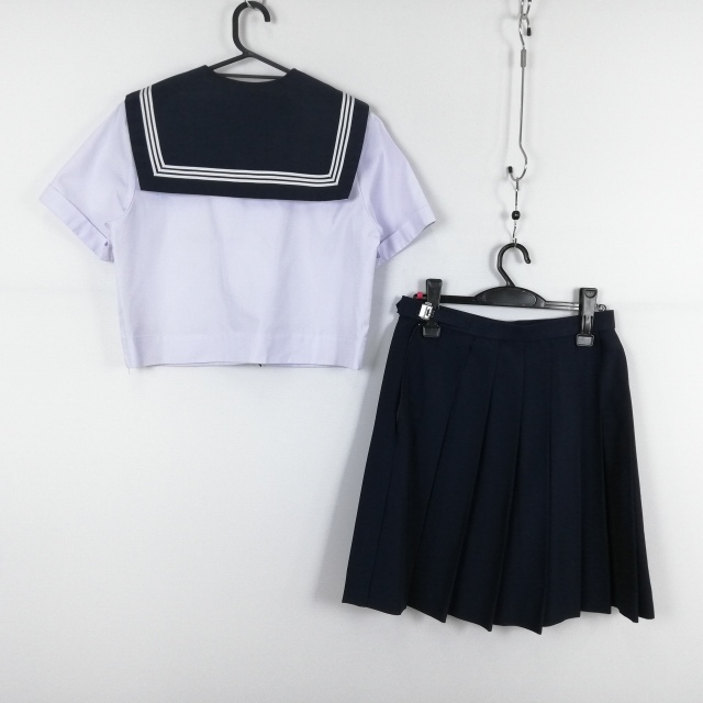 1円 セーラー服 スカート スカーフ 上下3点セット 160A 夏物 白3 1円 セーラー服 スカート スカーフ 上下3点セット 160A 夏物 白3