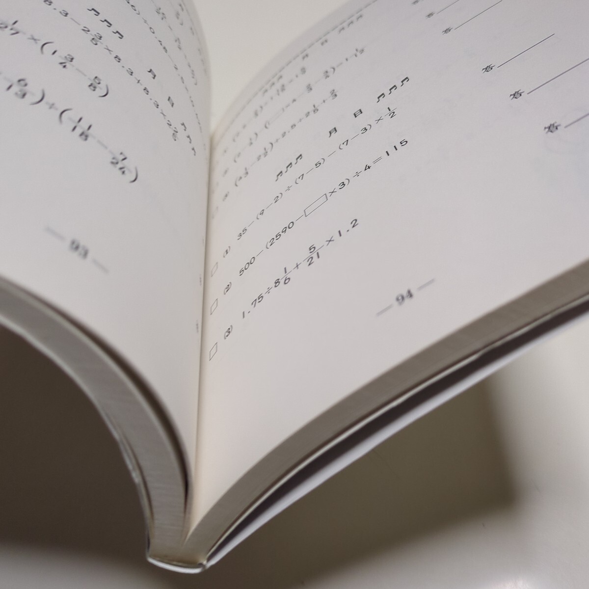 6年 マスター1095題 一行計算問題集 日能研ブックス 中古 算数 中学入試 平成9年発行 01001F021_画像6