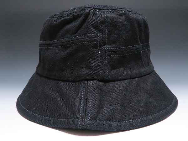 grace★ビンテージデニムバケットハット【黒】新品 サイズ調節可能 男女兼用 パッチワーク ポケッタブル 洗濯機洗いOK UV99%CUT_画像2