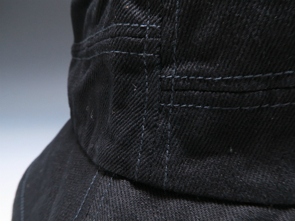 grace★ビンテージデニムバケットハット【黒】新品 サイズ調節可能 男女兼用 パッチワーク ポケッタブル 洗濯機洗いOK UV99%CUT_画像3