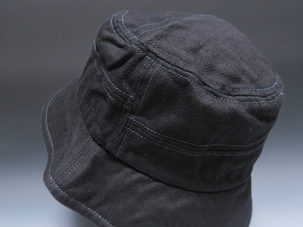grace★ビンテージデニムバケットハット【黒】新品 サイズ調節可能 男女兼用 パッチワーク ポケッタブル 洗濯機洗いOK UV99%CUT_画像5