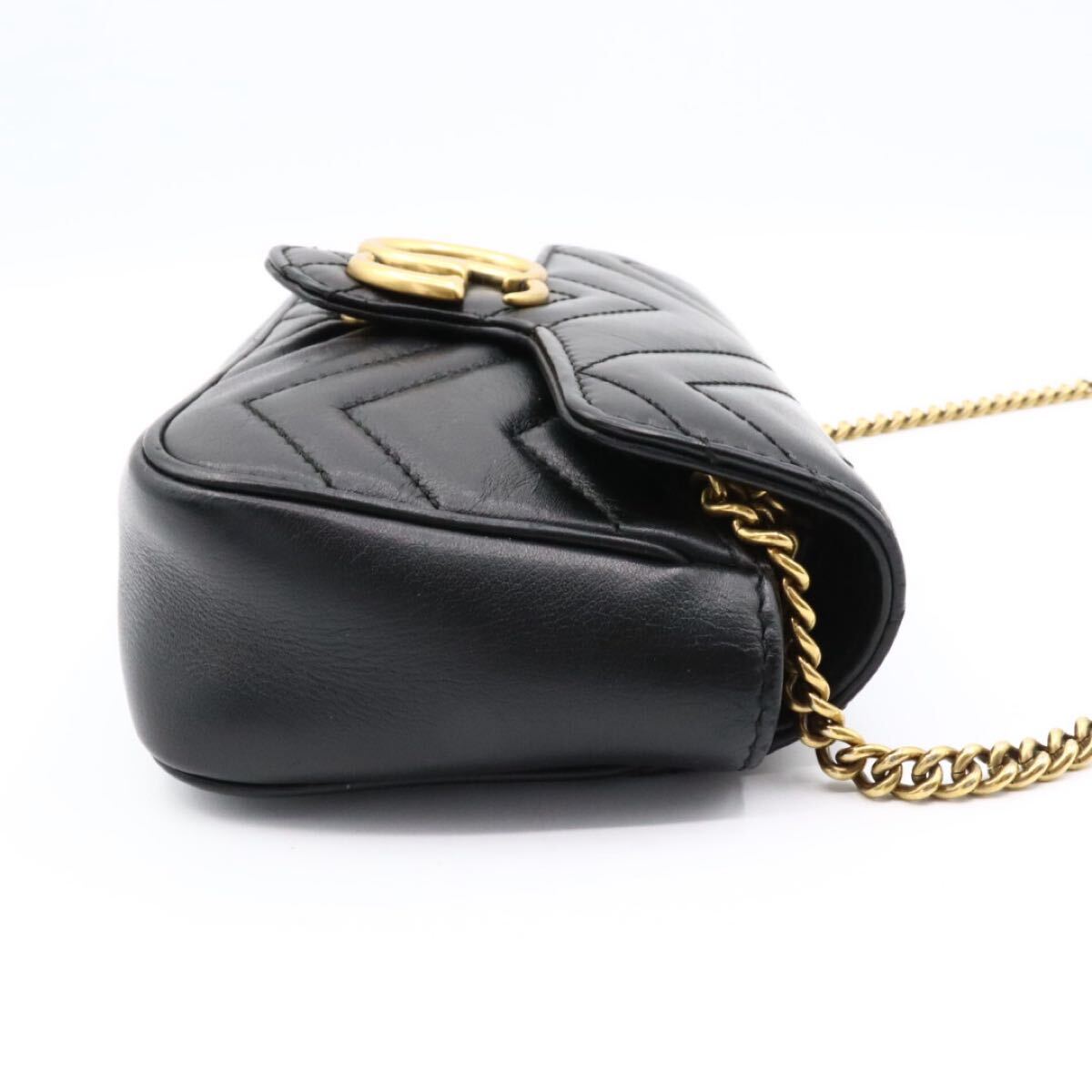 美品 GUCCI グッチ GGマーモント キルティング レザー ミニ 美品 GUCCI グッチ GGマーモント キルティング レザー ミニ