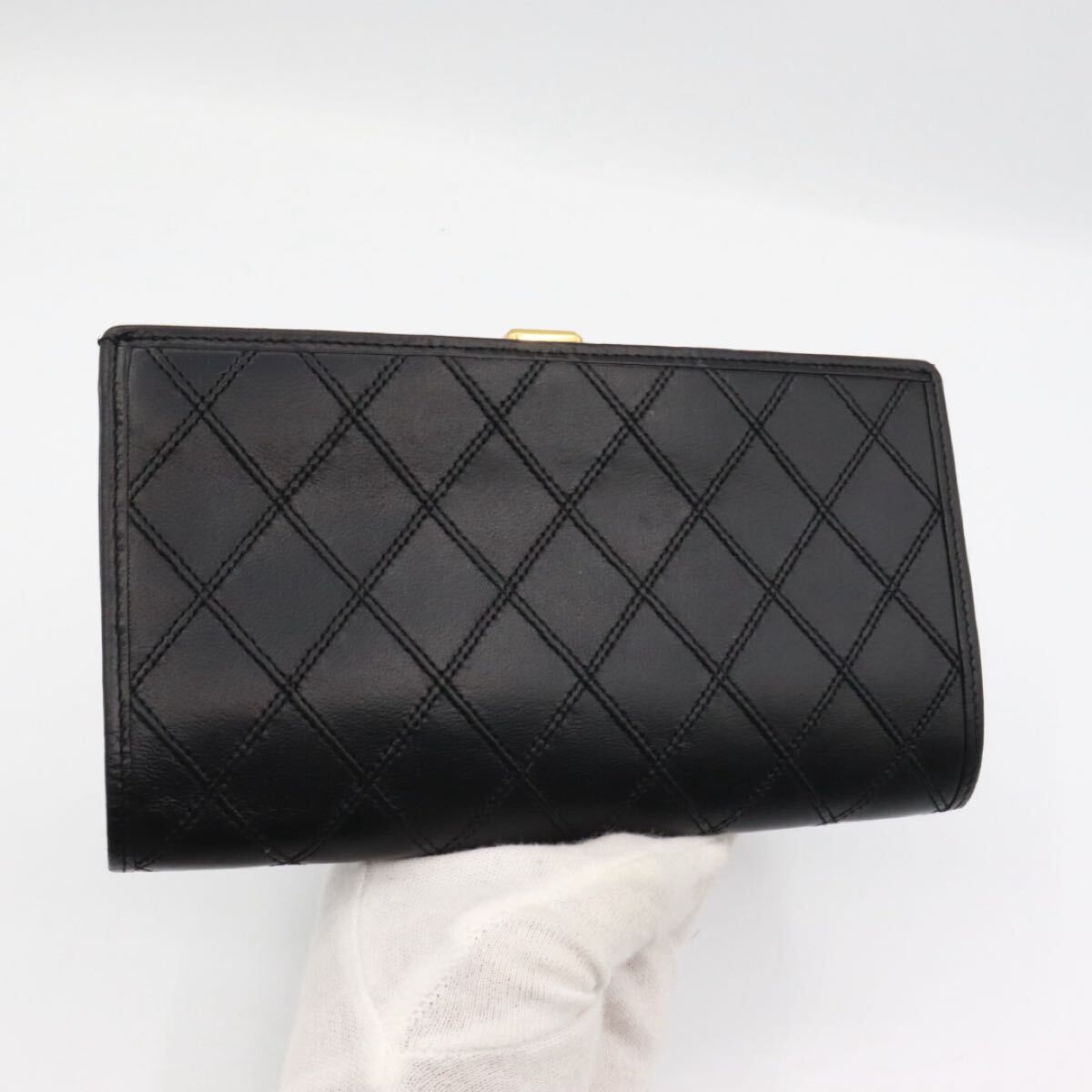 ⭐美品⭐CHANEL ビコローレ ラムスキン がま口 長財布 ブラック CHANEL 美品 シャネル ビコローレ がま口 長財布 ブラック