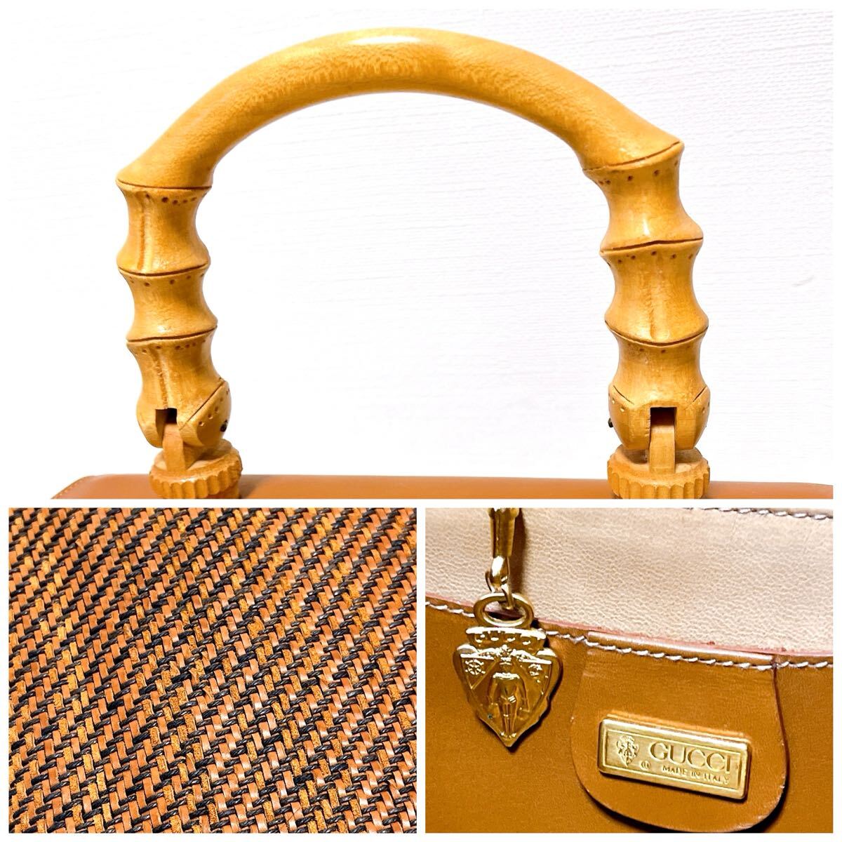 GUCCI グッチ オールド ハンドバッグ ターンロック ウッド GUCCI グッチ オールド ハンドバッグ ターンロック ウッド