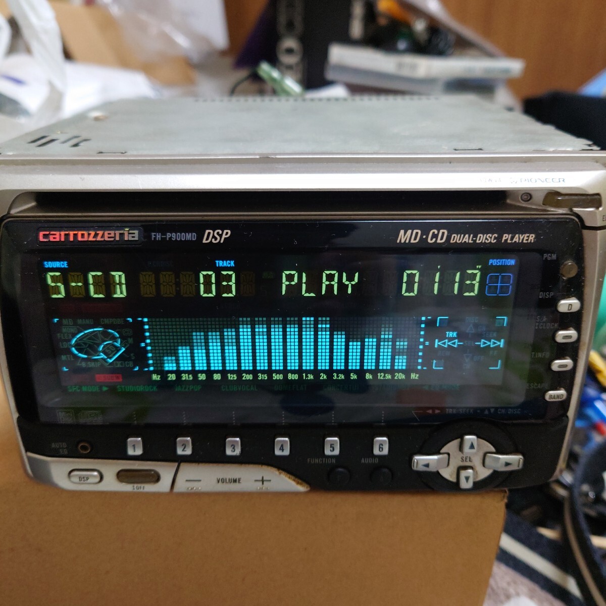 カロッツェリア 2DIN MD CD FH-P900MD ジャンク品 旧車 当時物 カロッツェリア 2DIN MD CD FH-P900MD ジャンク品 旧車 当時物