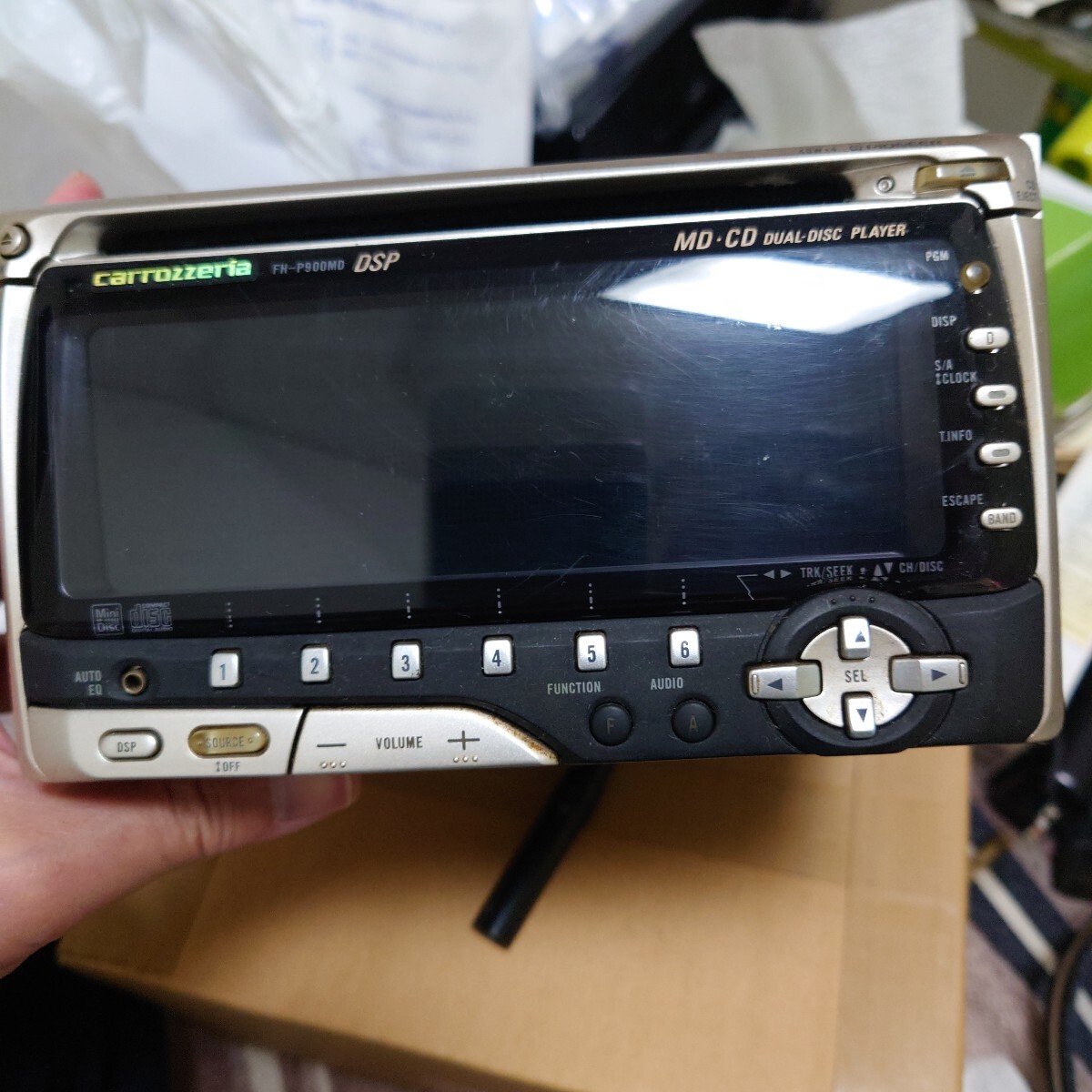 カロッツェリア 2DIN MD CD FH-P900MD ジャンク品 旧車 当時物 カロッツェリア 2DIN MD CD FH-P900MD ジャンク品 旧車 当時物
