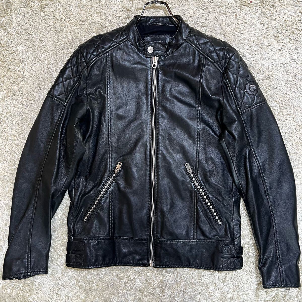 美品/XL相当○DIESEL ディーゼル ラムレザー ジャケット 美品/XL相当○DIESEL ディーゼル ラムレザー ジャケット