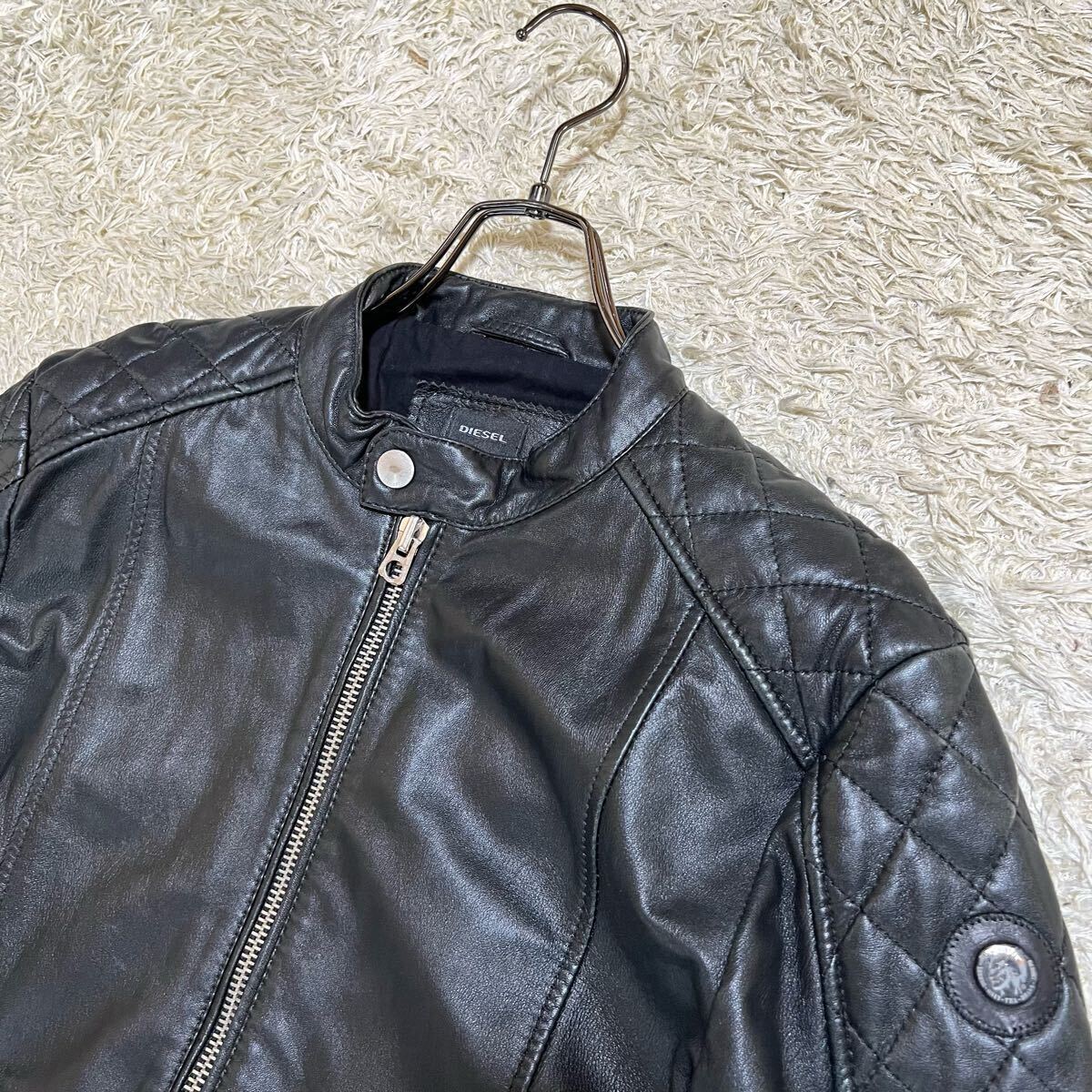 美品/XL相当○DIESEL ディーゼル ラムレザー ジャケット 美品/XL相当○DIESEL ディーゼル ラムレザー ジャケット