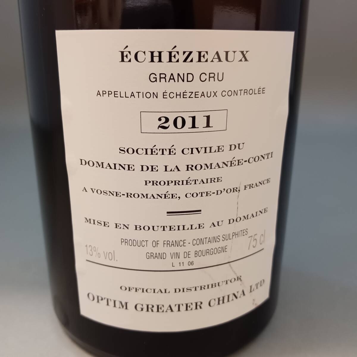 ◇DRC エシェゾー ECHEZEAUX ロマネコンティ2011 空ボトル 空瓶 ◇DRC エシェゾー ECHEZEAUX ロマネコンティ2011 空ボトル 空瓶