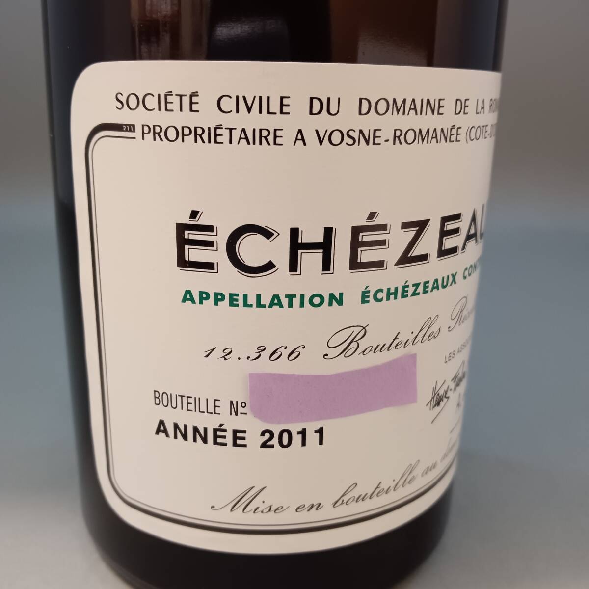 ◇DRC エシェゾー ECHEZEAUX ロマネコンティ2011 空ボトル 空瓶 ◇DRC エシェゾー ECHEZEAUX ロマネコンティ2011 空ボトル 空瓶