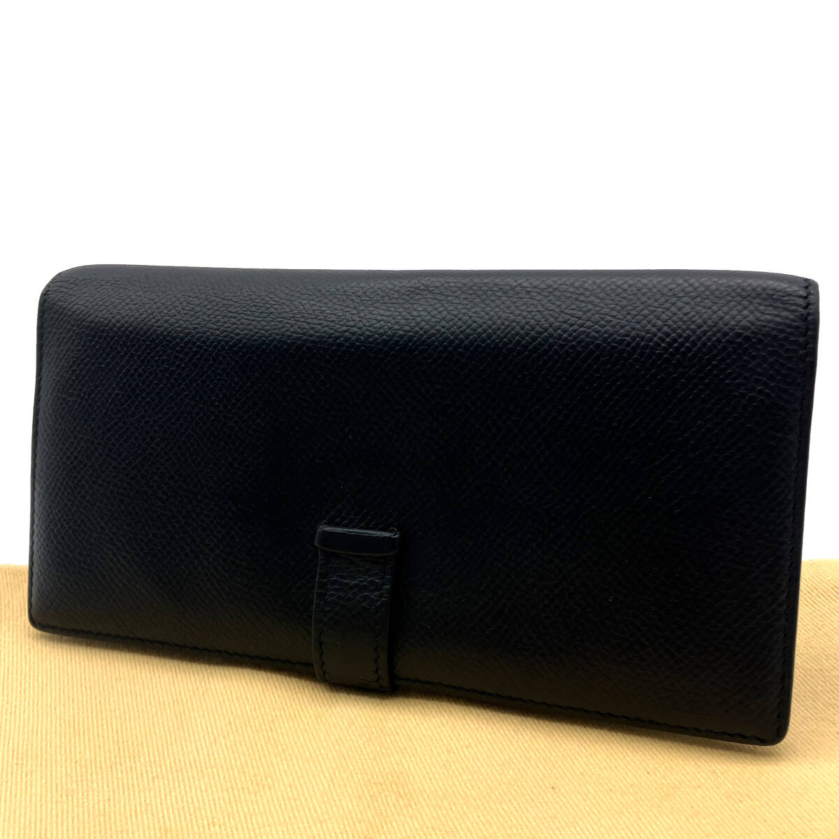 超美品】エルメス ベアンクラシック エプソン ブラック 長財布 超美品】エルメス ベアンクラシック エプソン ブラック 長財布