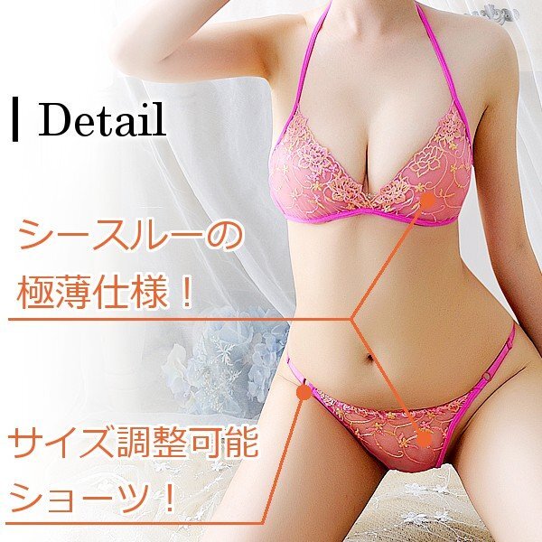 セクシーランジェリー セット ブラジャー ブラ ショーツ シースルー 超過(guò)激 レース 下著 レディース インナー Lサイズ