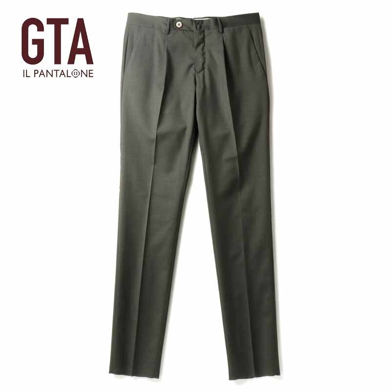 GTA(ジーティーアー) / ウールトロピカル1プリーツスリムテーパードパンツ(811/50184) [gta2470201-44]