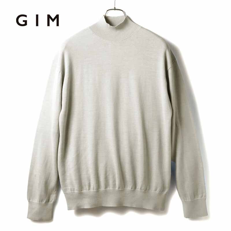GIM(ジム) / アメリカンシーアイランドコットン14G長袖モックネックニット [gim2480043-L]_画像1