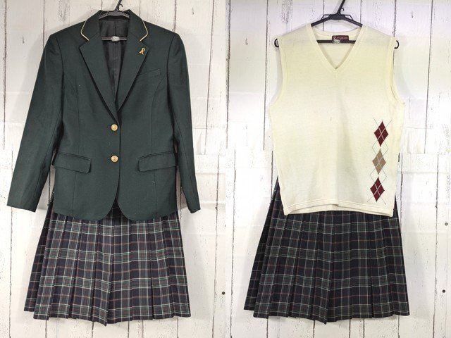 x08 京都府 立命館中学校 半袖カッターシャツ+セーター+冬服
