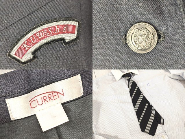 【as1700】大阪府 関西福祉科学大学高校 女子用学生服 制服 ブレザー+セーター+カッターシャツ+冬服スカート+ネクタイ◆k47